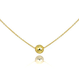 9 Karat Gold Fein Belcher Kette 45,5 cm Halskette mit 5 mm Kugel