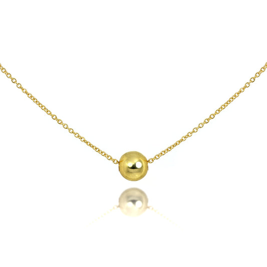 9 Karat Gold Fein Belcher Kette 45,5cm Halskette mit 5mm Kugel