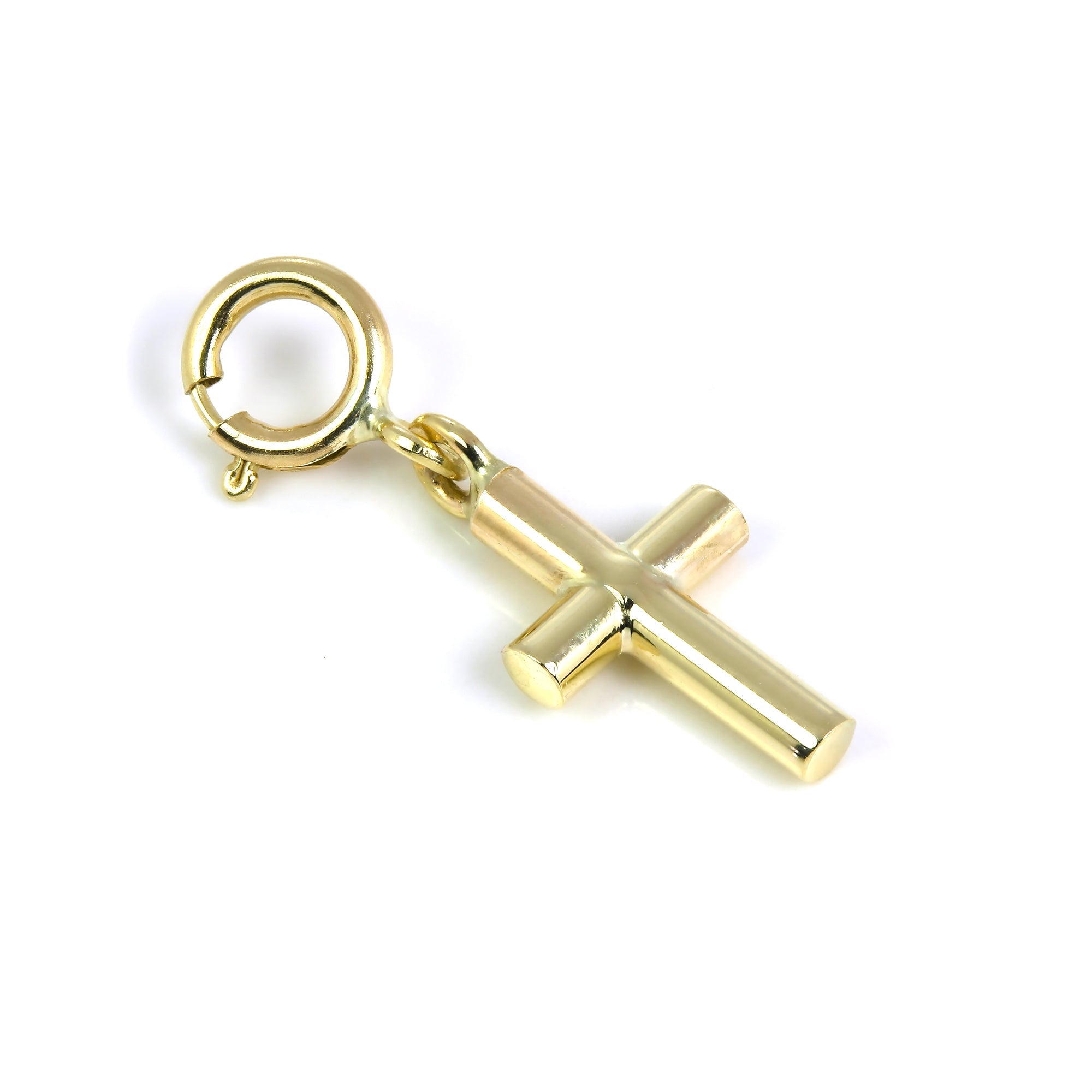 9 Karat Gold Klein Kreuz Anhänger zum Anklipsen
