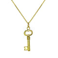 9 Karat Gold Altmodisch Schlüsselanhänger an 40,5 - 51 cm Kette
