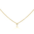 9 Karat Gold Fein Belcher Kette 120,5 cm Halskette mit 2 mm mit Klar CZ Kristall