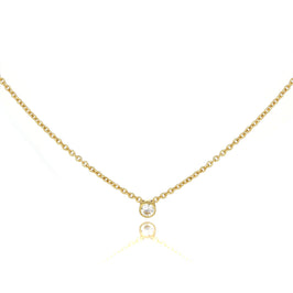 9 Karat Gold Fein Belcher Kette 120,5 cm Halskette mit 2 mm mit Klar CZ Kristall