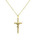 9 Karat Gold Kruzifix Anhänger an 40,5 - 51 cm Kette
