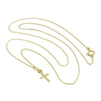 Kleine 9 Karat Gold Kreuz-Anhänger Halskette 16–20 Zoll