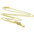 Anhänger aus 9 Karat Gelbgold mit Zirkonia-Kristallen auf einer 16–20 Zoll langen Kette