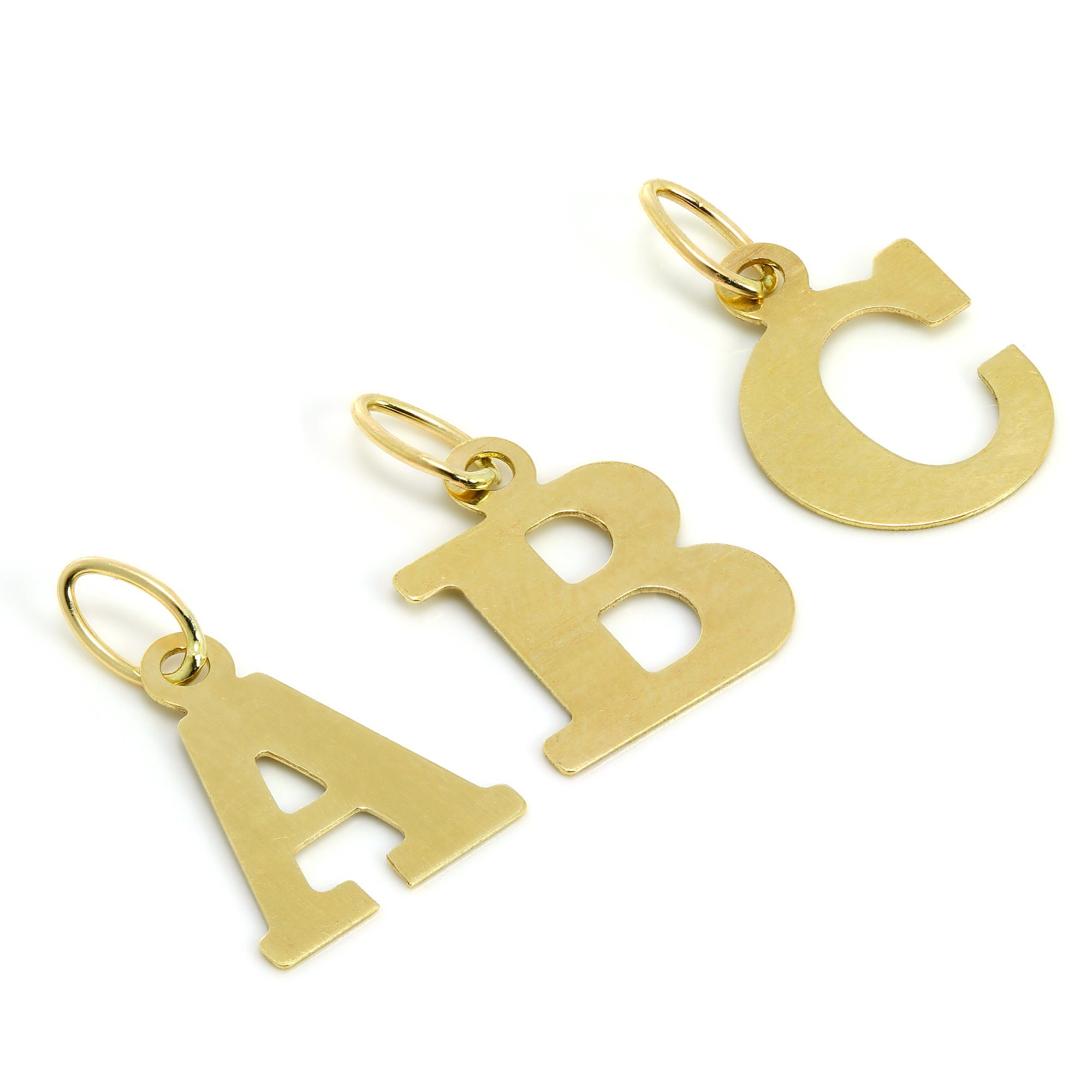 Leichtgewicht Klein 9 Karat Gold Anfangsbuchstabe Anhänger A - Z