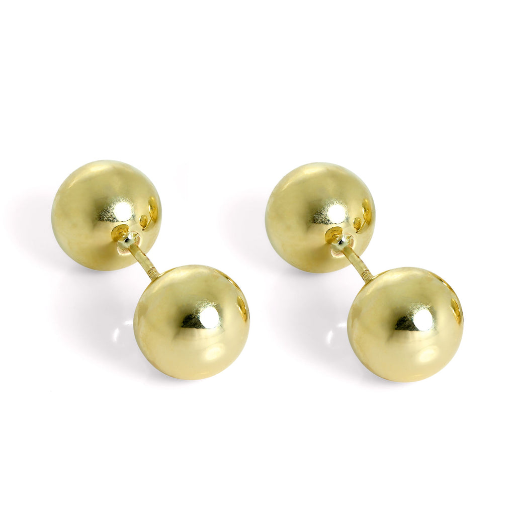 9 Karat Gold Doppelseitig 8 mm Kugel Ohrstecker