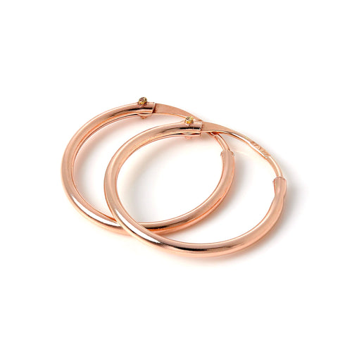 Leichte Schlafcreolen aus 9 Karat Roségold, 10 mm - 13 mm
