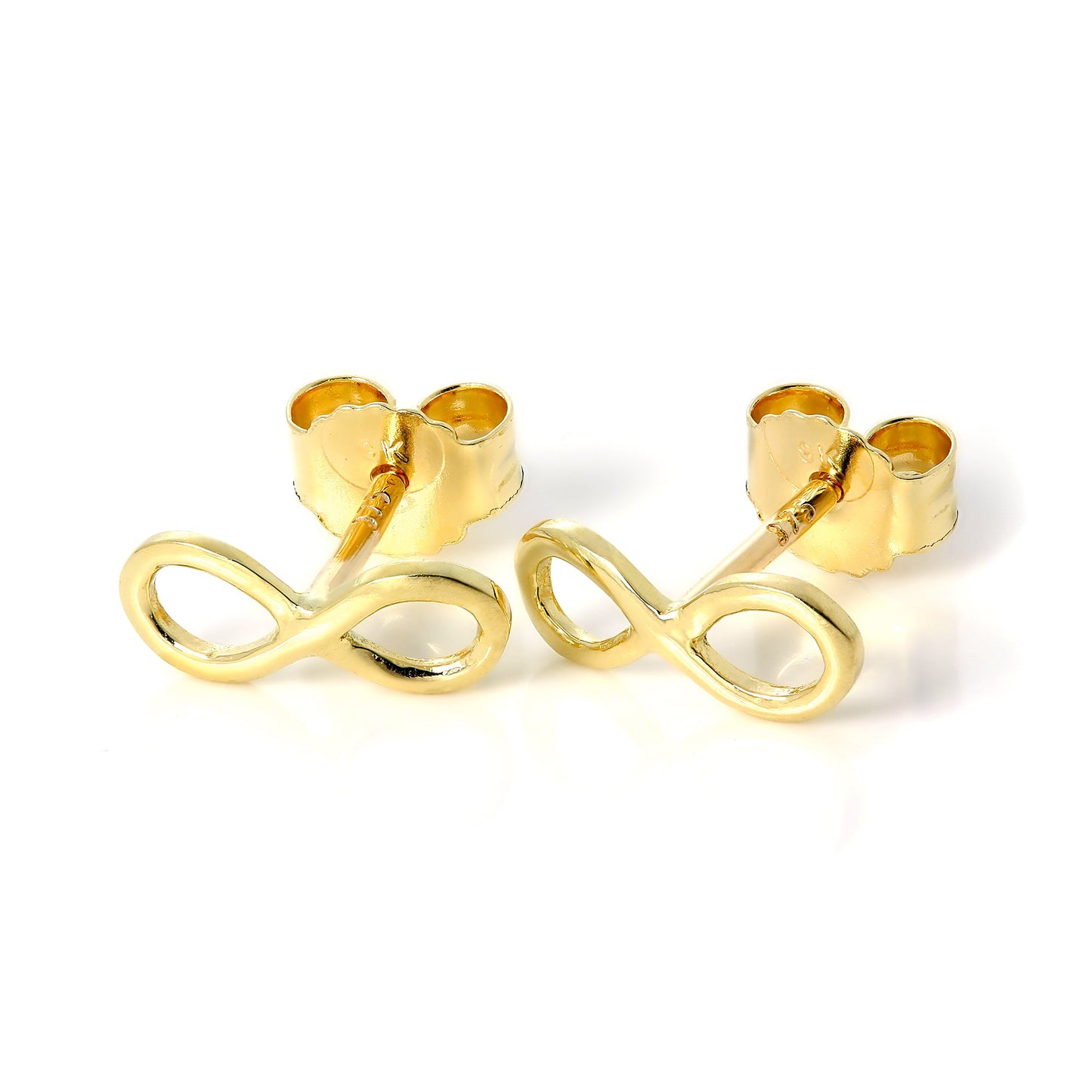 9 Karat Gold Unendlichkeitsschleife Ohrstecker
