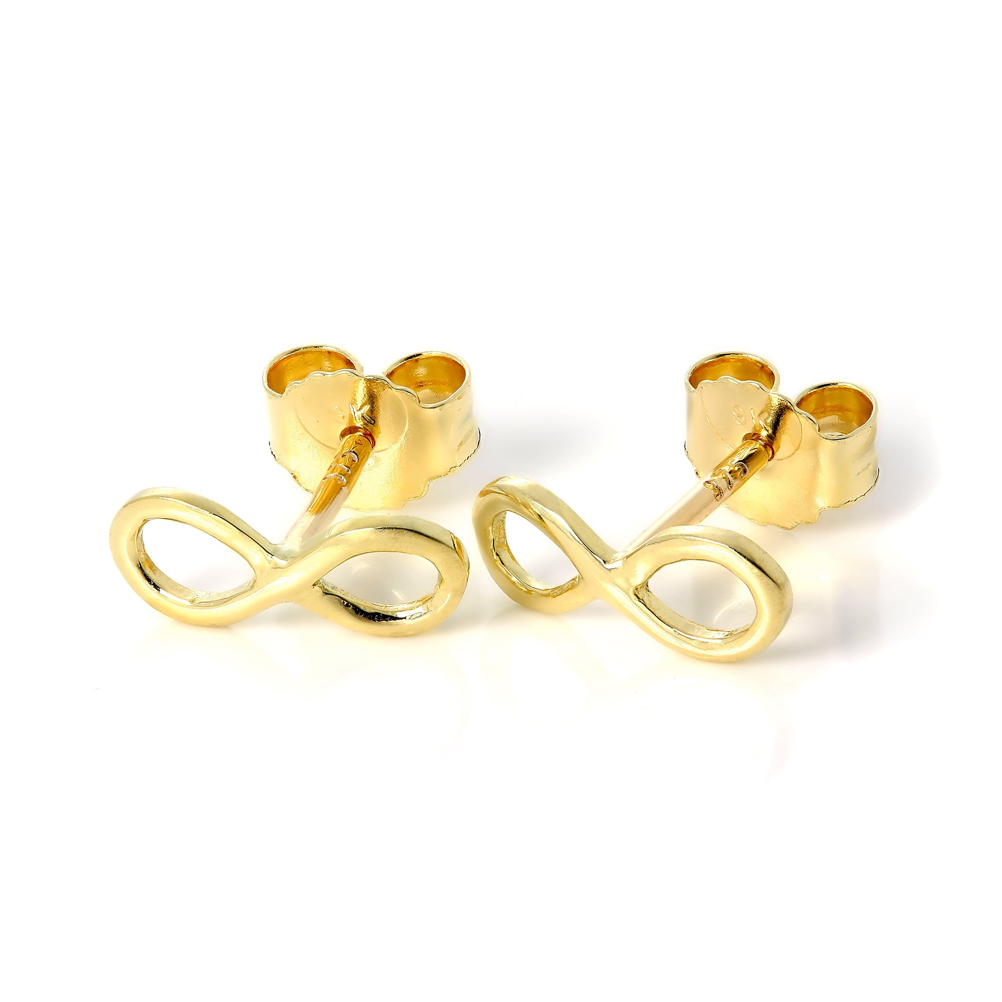 9 Karat Gold Unendlichkeitsschleife Ohrstecker