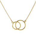 9 Karat Gold Ineinandergreifend Creolen Anhänger 40,5 cm Halskette