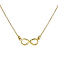 Halskette aus 9 Karat Gold mit Unendlichkeitszeichen-Anhänger, 40 cm