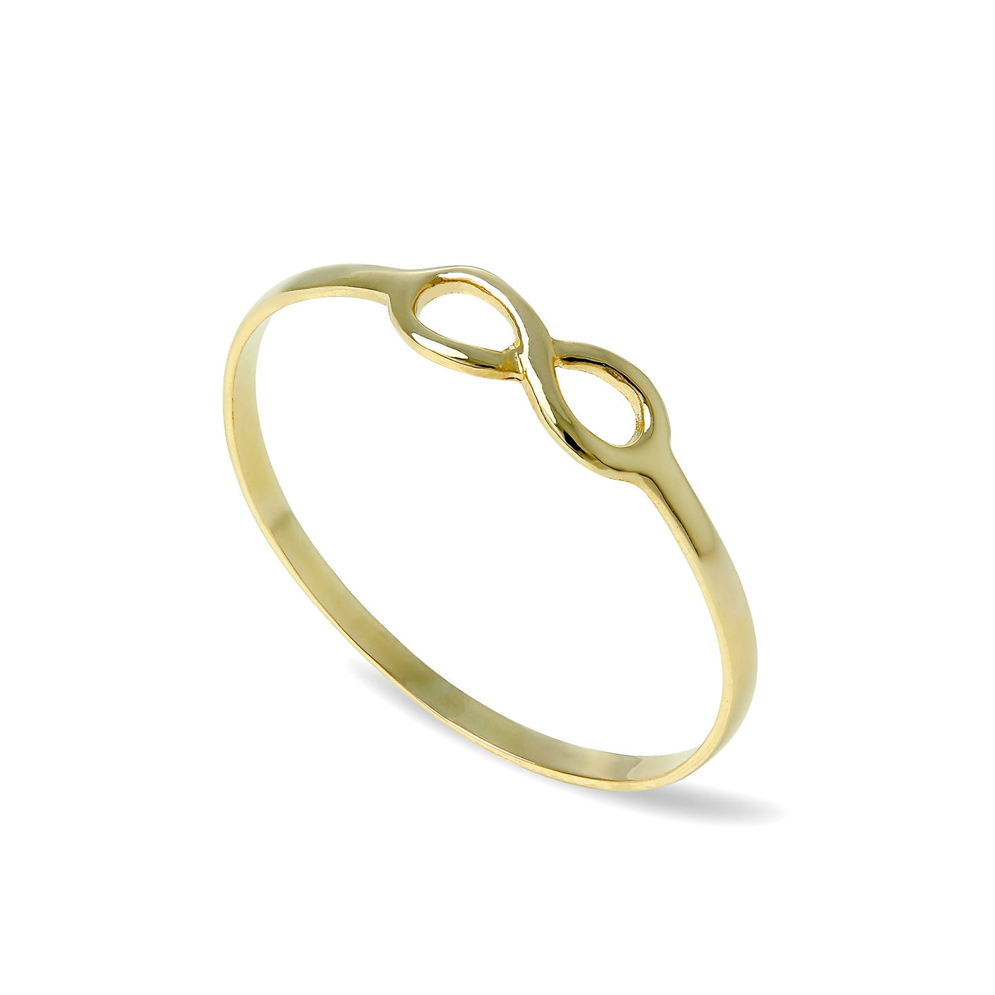 9 Karat Gold Infinity Loop Stapelring Größe I – T