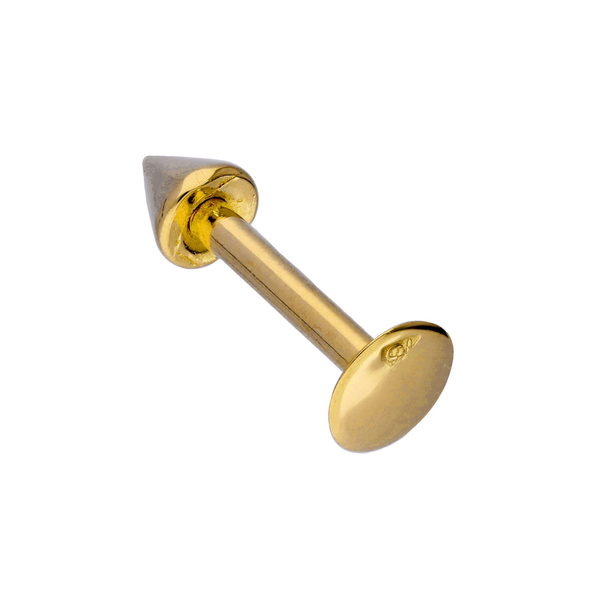 Labret-Piercing aus 9 Karat Gold mit Spike