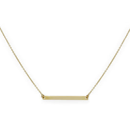9 Karat Gold Dünn Namensschild Halskette