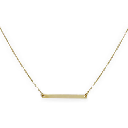 9 Karat Gold Dünn Namensschild Halskette