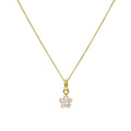 Halskette aus 9 Karat Gold mit kleinem Stern-Anhänger mit Zirkonia, 40 - 50 cm
