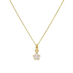 Halskette aus 9 Karat Gold mit kleinem Stern-Anhänger mit Zirkonia, 40 - 50 cm