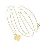 Halskette mit gravierbarem Herzanhänger aus 9 Karat Gold, 40–50 cm