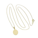 Halskette mit gravierbarem ovalem Anhänger aus 9 Karat Gold, 40–50 cm