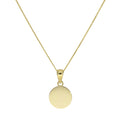 9 Karat Gold Gravierbar Rund Anhänger Halskette 40,5 - 51 cm Kette