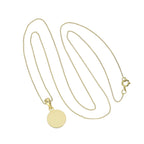 9 Karat Gold Gravierbar Rund Anhänger Halskette 40,5 - 51 cm Kette