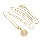 Halskette aus 9 Karat Gold mit Stern-Anhänger Blume des Lebens, 40 - 50 cm