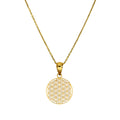 Halskette aus 9 Karat Gold mit Stern-Anhänger Blume des Lebens, 40 - 50 cm
