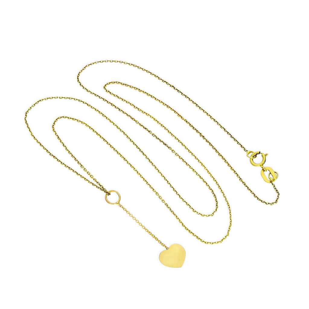 Halskette mit Herzanhänger aus 9 Karat Gold, 40–50 cm