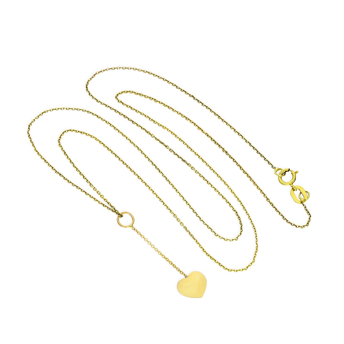 Halskette mit Herzanhänger aus 9 Karat Gold, 40–50 cm