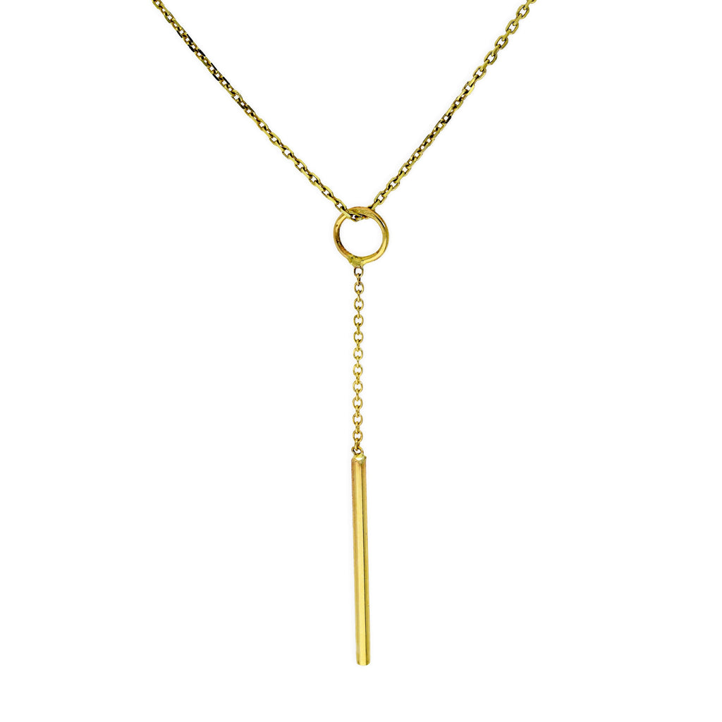 9 Karat Gold Stab Hänge Anhänger Halskette 40,5 - 51 cm