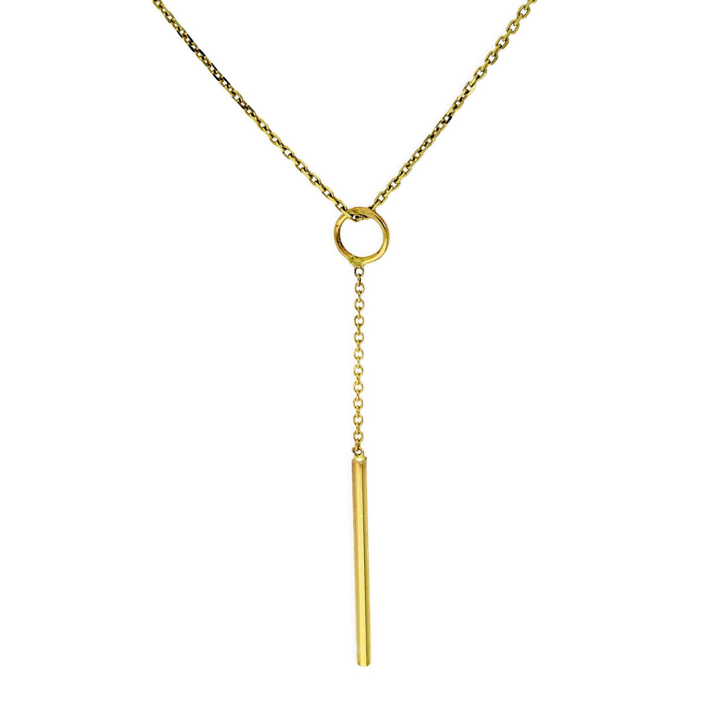 9 Karat Gold Stab Hänge Anhänger Halskette 40,5 - 51cm