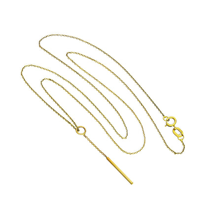 9 Karat Gold Stab Hänge Anhänger Halskette 40,5 - 51cm