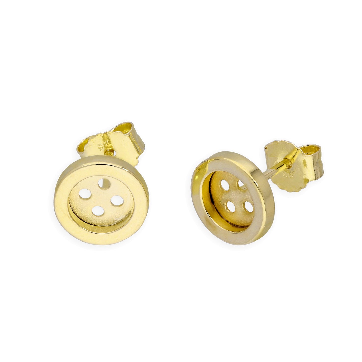 9 Karat Gold Knopf Ohrstecker