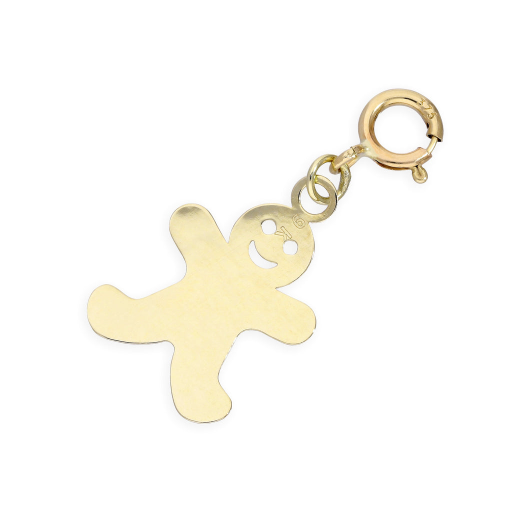 9 Karat Gold Lebkuchenmann Anhänger zum Anklipsen