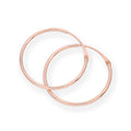 9 Karat Roségold 18 mm Scharnier Schläfer Creolen Ohrringe