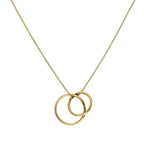 9 Karat Gold Ineinandergreifend Creolen Anhänger Halskette 40,5 - 51 cm
