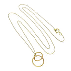 9 Karat Gold Ineinandergreifend Creolen Anhänger Halskette 40,5 - 51 cm