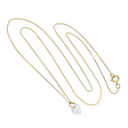 Halskette mit Herzanhänger aus 9 Karat Gold und klarem CZ-Kristall, 40–50 cm