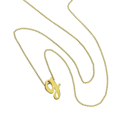 Kleine Halskette mit Anhänger aus 9 Karat Gold in Form des Buchstabens G, 40–50 cm