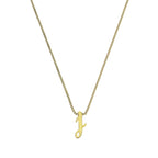 Kleine Halskette mit Anhänger in Form des Buchstabens J aus 9 Karat Gold, 40–50 cm