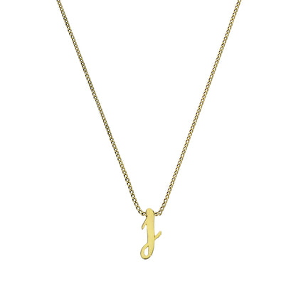 Kleine Halskette mit Anhänger in Form des Buchstabens J aus 9 Karat Gold, 40–50 cm
