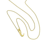Kleine Halskette mit Anhänger aus 9 Karat Gold in Form des Buchstabens L, 40–50 cm
