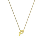 Kleine 9 Karat Gold-Anhänger mit Buchstabe P, 16–20 Zoll