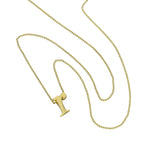 Kleine Halskette mit Anhänger aus 9 Karat Gold in Form des Buchstabens R, 16–20 Zoll