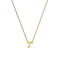 Kleine Halskette mit Anhänger aus 9 Karat Gold in Form des Buchstabens R, 16–20 Zoll