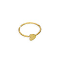 Offener Nasenring aus 9 Karat Gold mit Herz, 24Ga