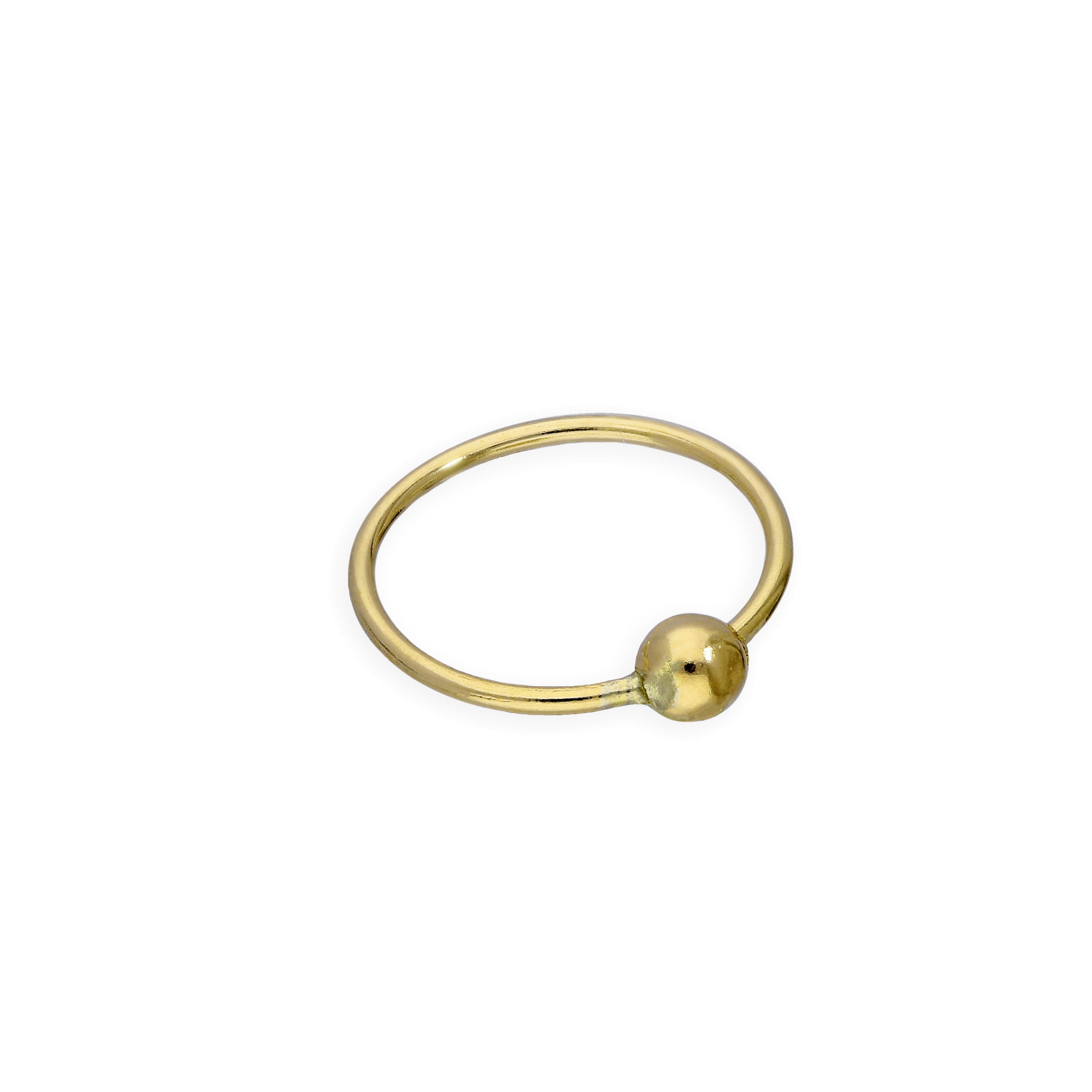 9 Karat Gold 8 mm Klemmkugel Creolen Nasenring 24Ga