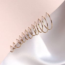 9 Karat Gold 0,8 mm Röhrenohrringe 8 mm - 20 mm