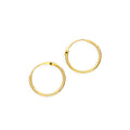 9 Karat Gold 0,8 mm Röhrenohrringe 8 mm - 20 mm